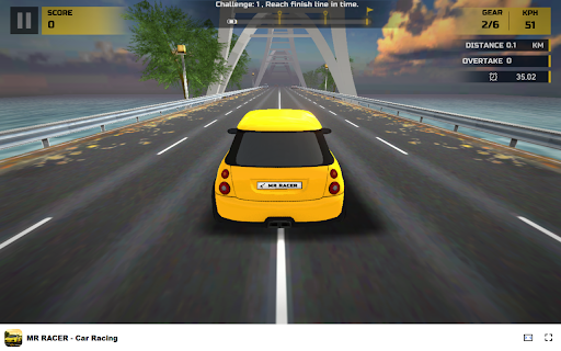 MR RACER Car Racing Dodge traffic and tackle driving challenges!  from Chrome web store to be run with OffiDocs Chromium online