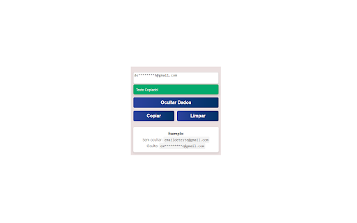 Máscara de Dados Sigilosos  from Chrome web store to be run with OffiDocs Chromium online