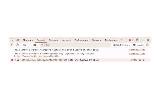 MS Clarity Blocker  from Chrome web store to be run with OffiDocs Chromium online
