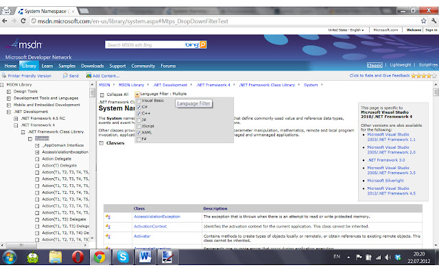 MSDN Filter Fix  from Chrome web store to be run with OffiDocs Chromium online