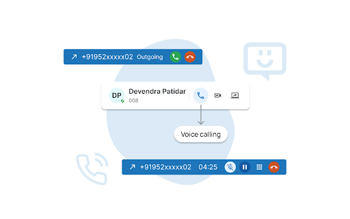 MSG91 Voice  from Chrome web store to be run with OffiDocs Chromium online