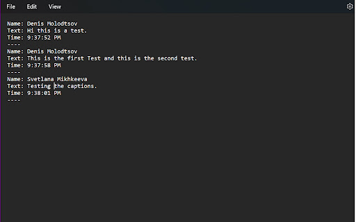 MS Teams Live Captions Saver  from Chrome web store to be run with OffiDocs Chromium online