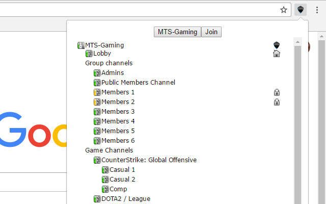 MTS Gaming Teamspeak Status  from Chrome web store to be run with OffiDocs Chromium online