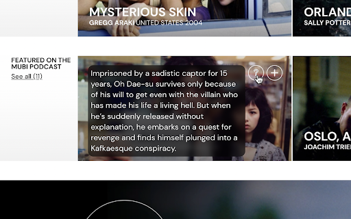 Mubi Film Synopsis  from Chrome web store to be run with OffiDocs Chromium online
