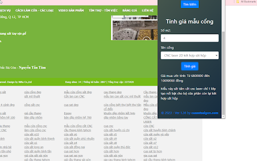 Mẫu cửa cổng sắt đẹp  from Chrome web store to be run with OffiDocs Chromium online