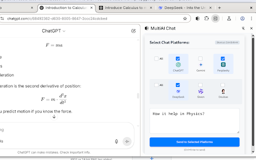 MultiAI Chat  from Chrome web store to be run with OffiDocs Chromium online