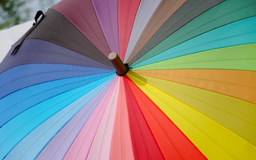 Multi colored umbrella  from Chrome web store to be run with OffiDocs Chromium online