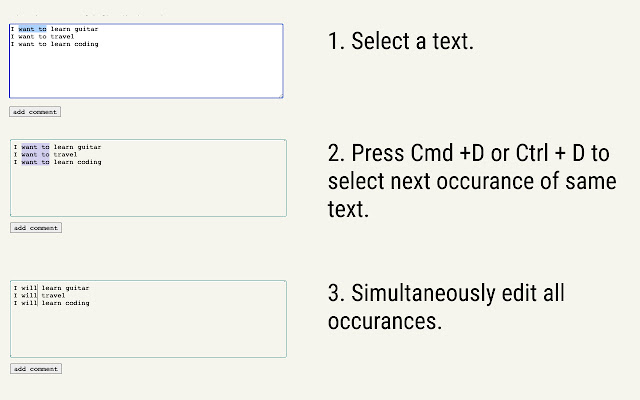 Multi Cursor untuk Chrome dari toko web Chrome untuk dijalankan dengan OffiDocs Chromium online