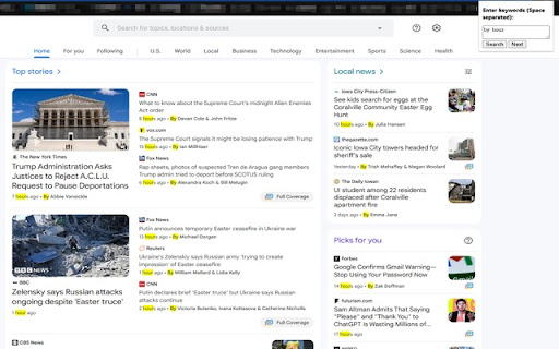 Multi Keyword Search  from Chrome web store to be run with OffiDocs Chromium online