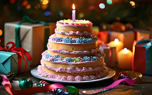 Multi layer birthday cake  from Chrome web store to be run with OffiDocs Chromium online