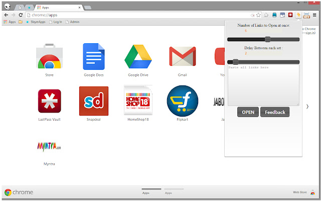 Multilink  from Chrome web store to be run with OffiDocs Chromium online