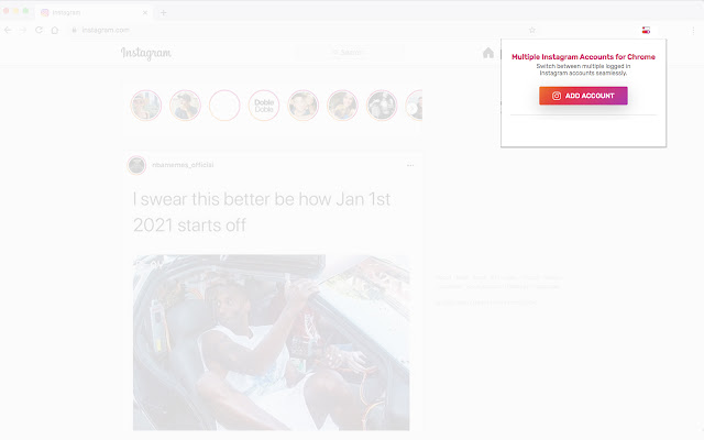 Multiple Instagram Accounts Switcher  from Chrome web store to be run with OffiDocs Chromium online