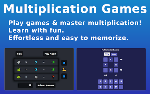 Multiplication Games  from Chrome web store to be run with OffiDocs Chromium online