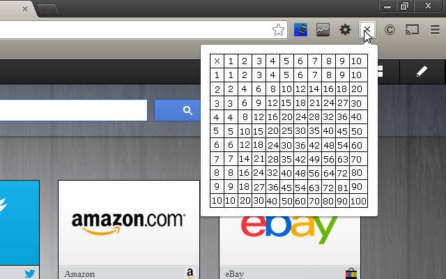 Tabla de multiplicar de Chrome web store para ejecutar con OffiDocs Chromium en línea