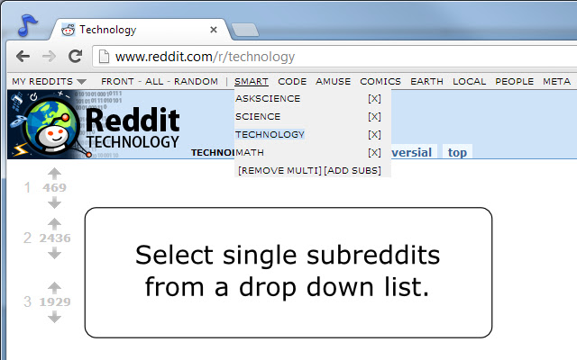 MultiReddits  from Chrome web store to be run with OffiDocs Chromium online