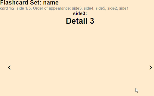 Multi sided Flashcards  from Chrome web store to be run with OffiDocs Chromium online