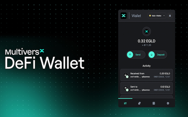 MultiversX DeFi Wallet  from Chrome web store to be run with OffiDocs Chromium online