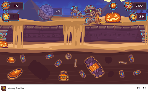 Mummy Candies Game in Browser Free  Offline available  from Chrome web store to be run with OffiDocs Chromium online