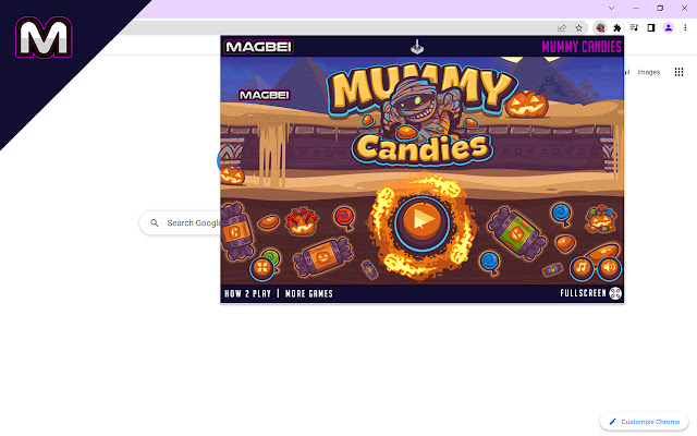Mummy Candies Game Runs Offline  from Chrome web store to be run with OffiDocs Chromium online