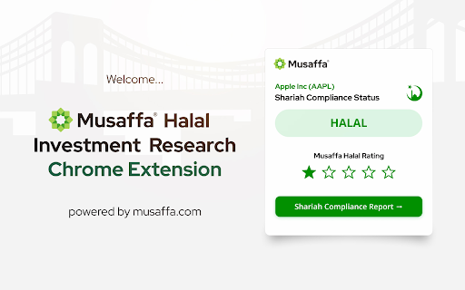 Musaffa: Halal Stock Scanner  from Chrome web store to be run with OffiDocs Chromium online