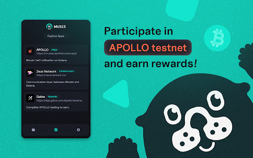 Muses Wallet | For APOLLO Testnet Only  from Chrome web store to be run with OffiDocs Chromium online
