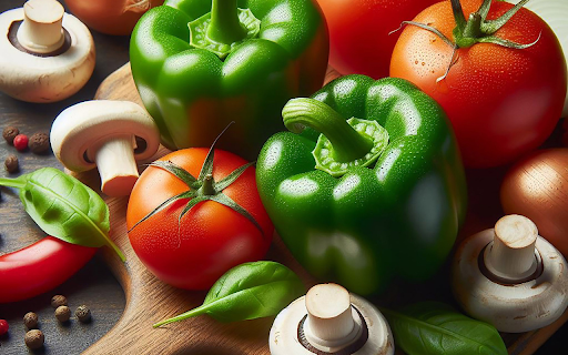 mushrooms and green peppers  from Chrome web store to be run with OffiDocs Chromium online