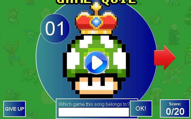 Musical Games Quiz  from Chrome web store to be run with OffiDocs Chromium online