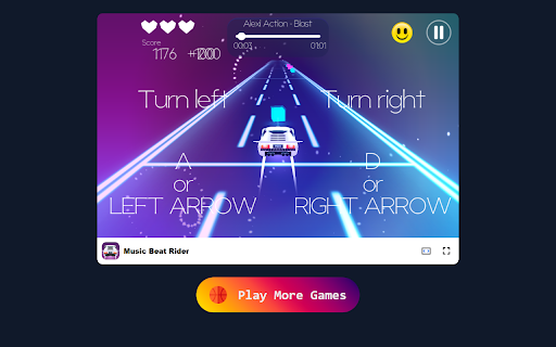 Music Beat Rider Game Tap, Swipe, and Groove to Catchy Tracks!  from Chrome web store to be run with OffiDocs Chromium online