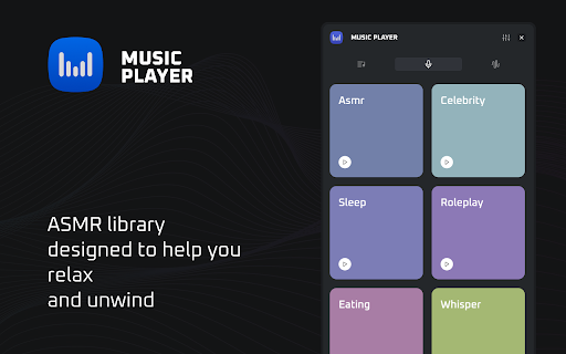 Music Player Radio ASMR from Chrome web store to be run with OffiDocs Chromium online Music Player Radio ASMR from Chrome web store to be run with OffiDocs Chromium online