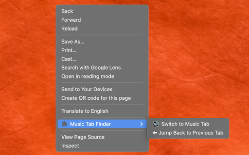 Music Tab Finder  from Chrome web store to be run with OffiDocs Chromium online