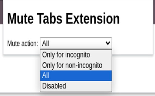 Mute Control  from Chrome web store to be run with OffiDocs Chromium online