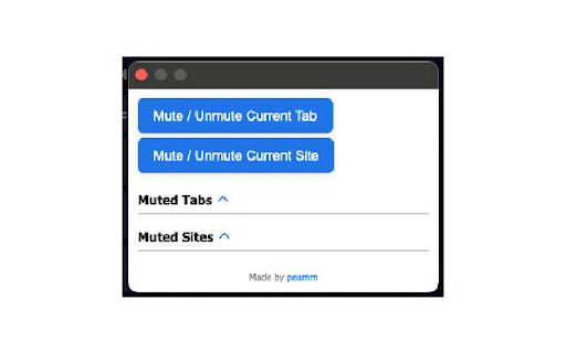 Mute Tab or Site  from Chrome web store to be run with OffiDocs Chromium online
