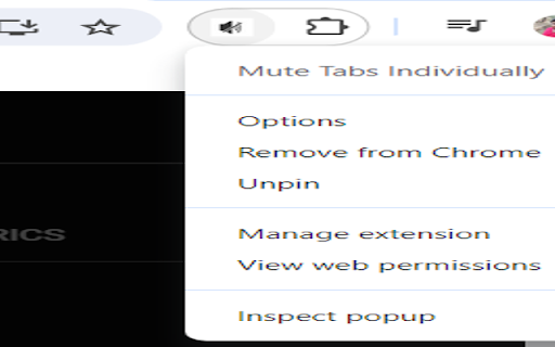 Mute Tabs Pro  from Chrome web store to be run with OffiDocs Chromium online