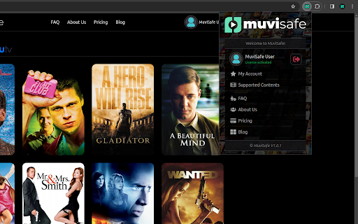 MuviSafe: Family Friendly AI Generated Movie Filtering  from Chrome web store to be run with OffiDocs Chromium online