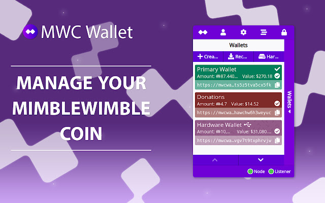 MWC Wallet  from Chrome web store to be run with OffiDocs Chromium online