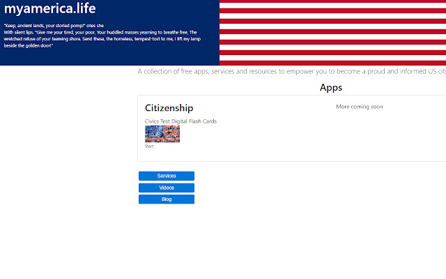 myamerica.life  from Chrome web store to be run with OffiDocs Chromium online