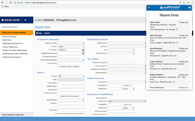 myApplicants Contractor  from Chrome web store to be run with OffiDocs Chromium online