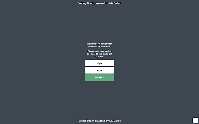 My Ballot Voting Booth  from Chrome web store to be run with OffiDocs Chromium online