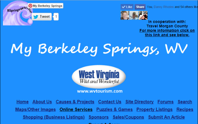 My Berkeley Springs  from Chrome web store to be run with OffiDocs Chromium online