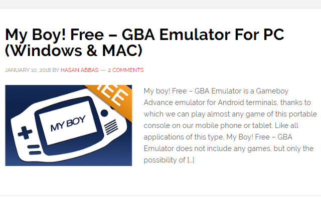 My Boy! Free – GBA Emulator For PC  from Chrome web store to be run with OffiDocs Chromium online