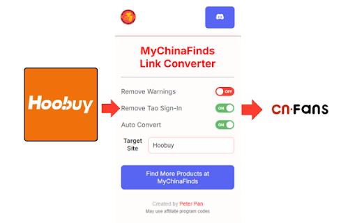 MyChinaFinds AllLink Converter  from Chrome web store to be run with OffiDocs Chromium online