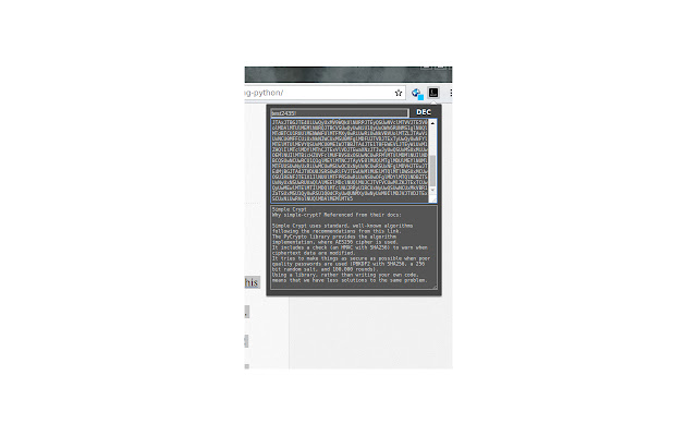 MyCrypt  from Chrome web store to be run with OffiDocs Chromium online