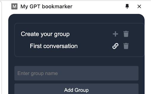 My GPT bookmarker  from Chrome web store to be run with OffiDocs Chromium online