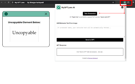 MyGPTLens  from Chrome web store to be run with OffiDocs Chromium online