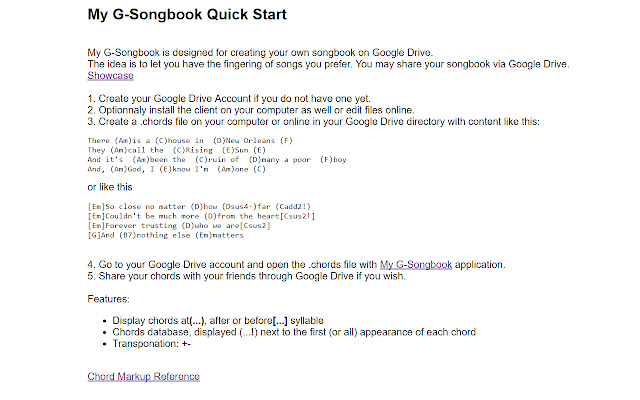 My G Songbook  from Chrome web store to be run with OffiDocs Chromium online