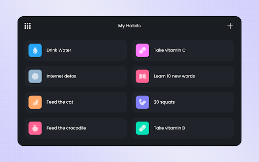 My Habits Daily Reminder  from Chrome web store to be run with OffiDocs Chromium online
