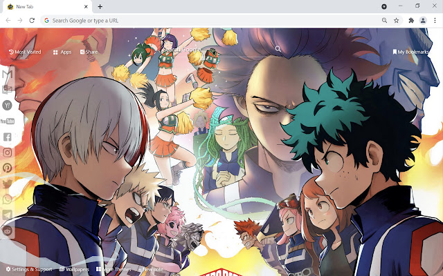 Hình nền Anime My Hero Academia từ cửa hàng Chrome trực tuyến sẽ được chạy bằng OffiDocs Crom trực tuyến