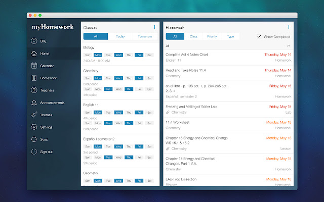 myHomework Student Planner  from Chrome web store to be run with OffiDocs Chromium online
