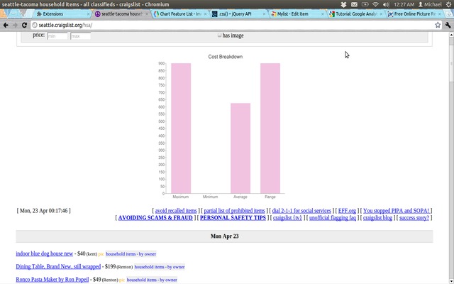 Mylist  from Chrome web store to be run with OffiDocs Chromium online