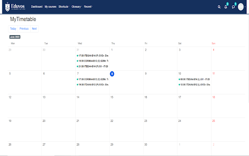 MyLMS Timetable Plus  from Chrome web store to be run with OffiDocs Chromium online